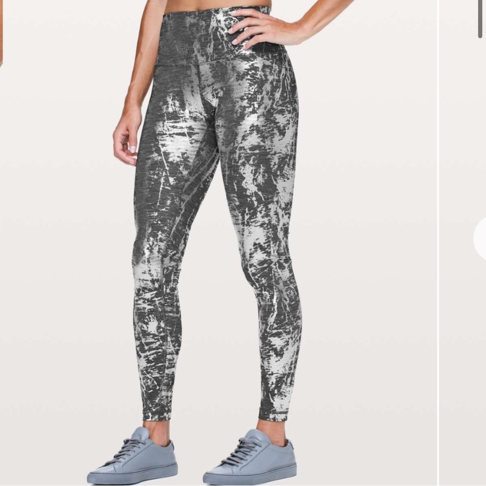 Lululemon🍋 Wunder Under Hi-Rise Tight Brindle Foil
Crinkle Heather Size 4